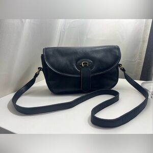 Women’s Etienne Aigner Black Leather Vintage Crossbody Or Shoulder Purse